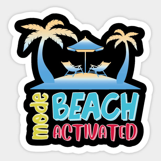 Beach Mode Sticker by Diannas